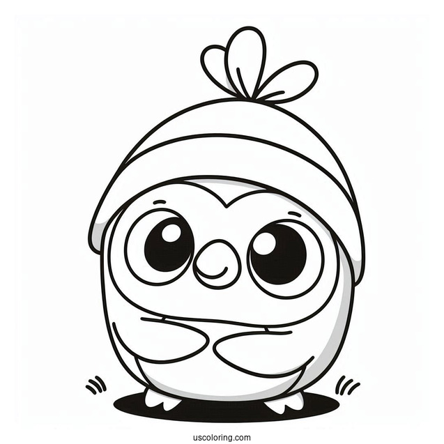 Pororo Coloring Page Of Easy Petty Outline For Preschoolers