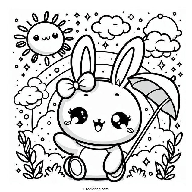 Sunny Bunnies Coloring Page Of Cute Turbo Waving