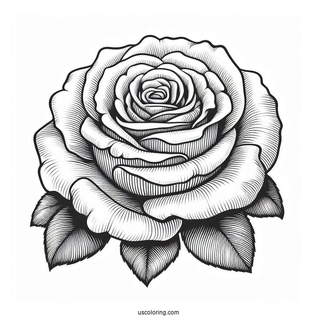 Head Of a Rose With Detailed Petals