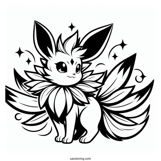Jolteon Coloring Page Alongside Umbreon