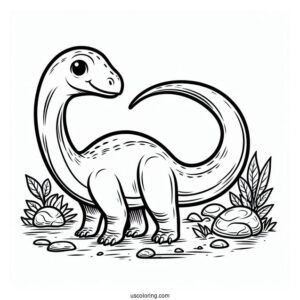 Easy Coelophisys Coloring Page For Kids