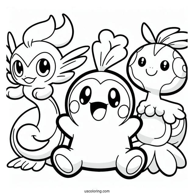 Happy Pokemon Creatures To Color