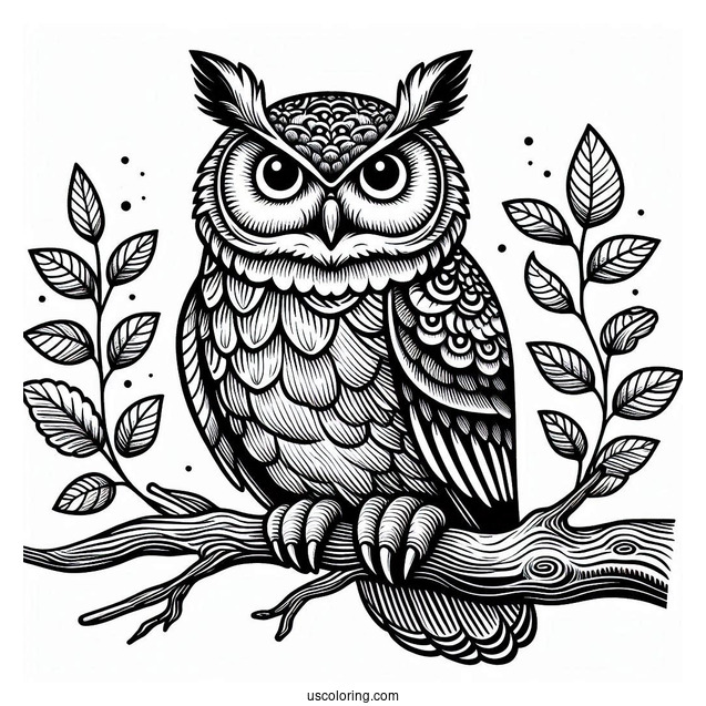 Great Horned Owl To Colorv