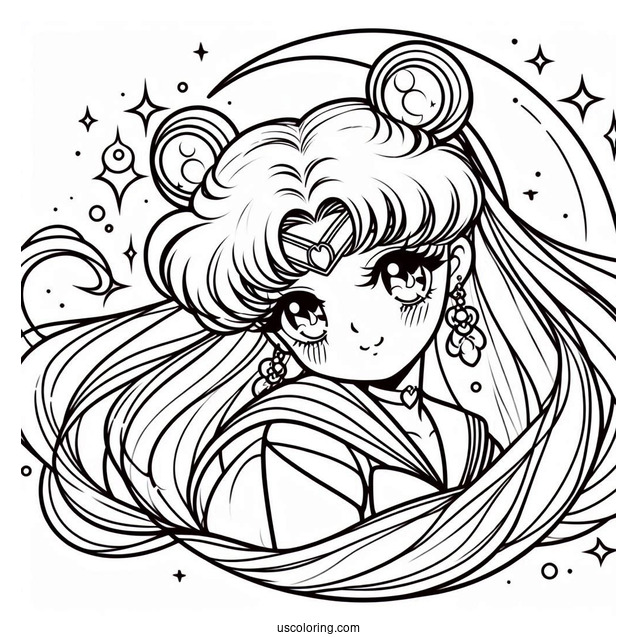 Simple Outline Of Luna Coloring In