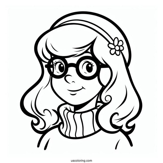 Coloring Sheet Of Velma Dinkley Character