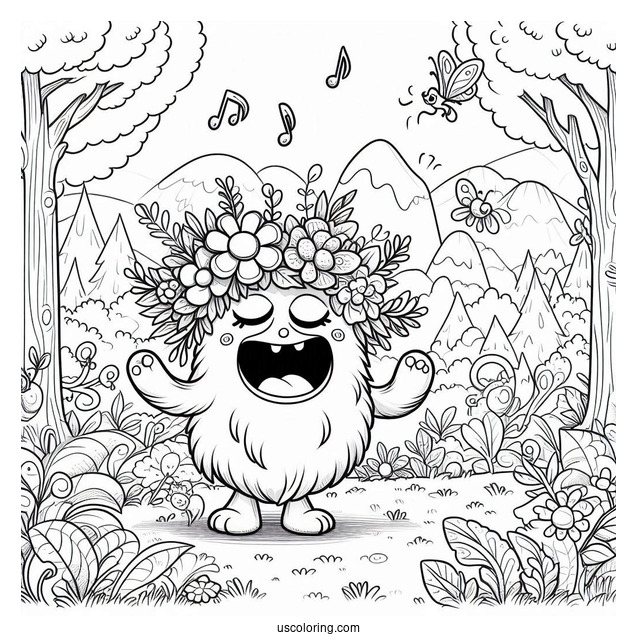 My Singing Monsters Coloring Page Of Kayna In The Forest
