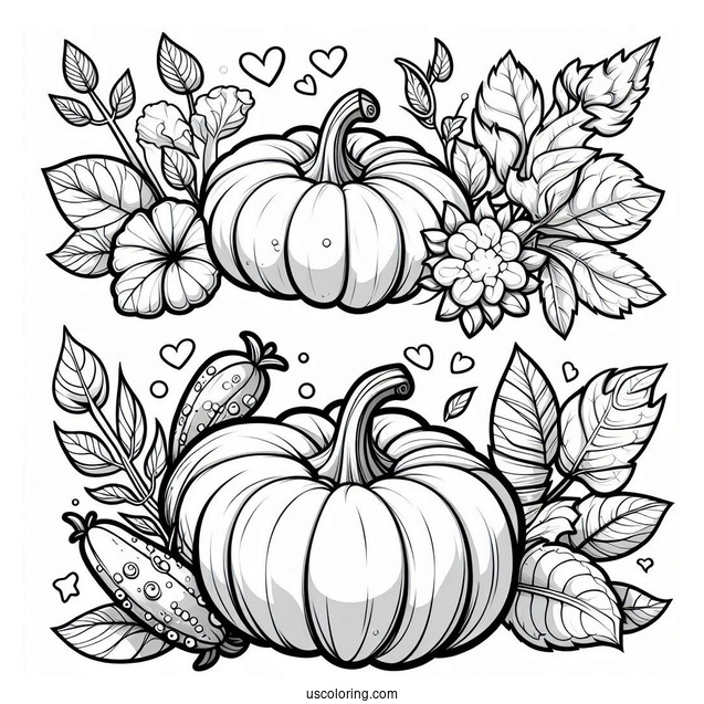 Squash Vegetable To Color