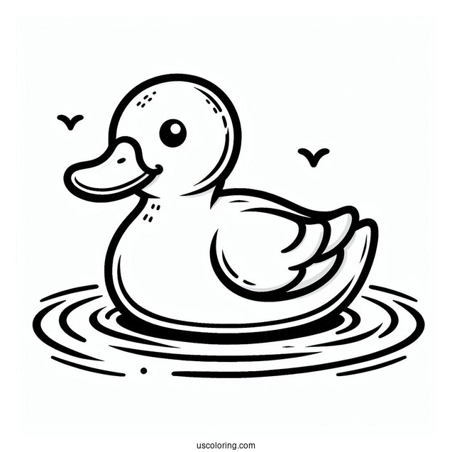 Simple Outline Of a Duck To Color