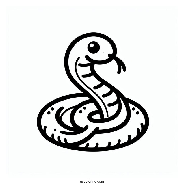 Coloring Page Of Snake For Preschoolers