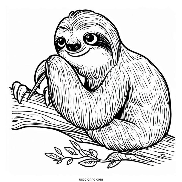 Sloth (Sid) From Ice Age Coloring Page
