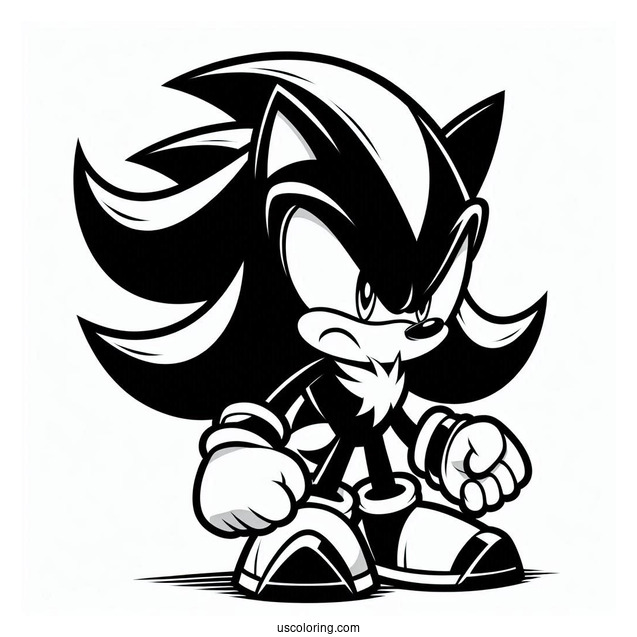 Angry Shadow Coloring Page The Hedgehog