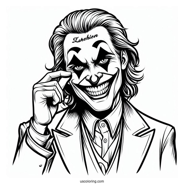 DC Comics Joker Coloring Page With Harley Quinn