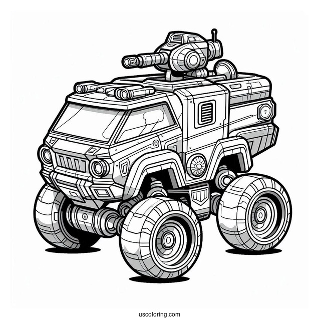 High Tide Rescue Bot Coloring Page For Kids