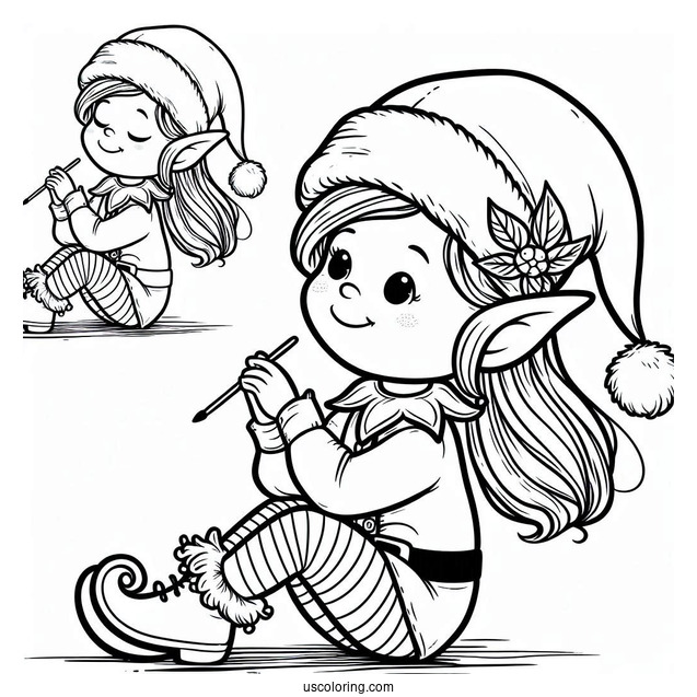 Poppa Elf Coloring Sheet