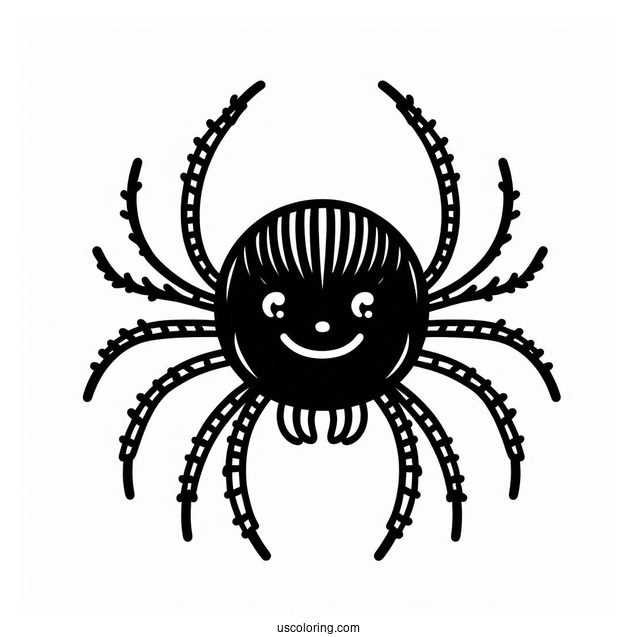 Simple Outline Of Spider To Color