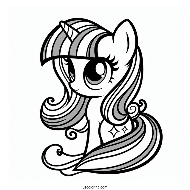 Coloring Page of Twilight Sparkle Outline