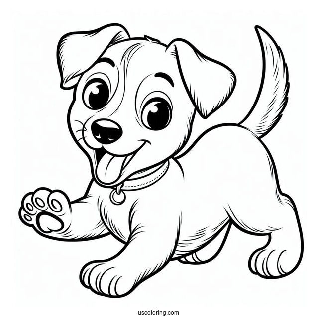 Playful Jack Russell Coloring Page For Kids
