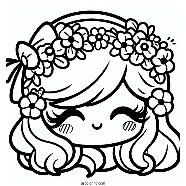 Cute Kawaii Coloring Page For Kids