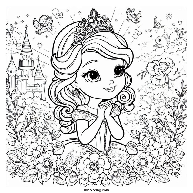 Easy Sofia The First Coloring Page For Kids
