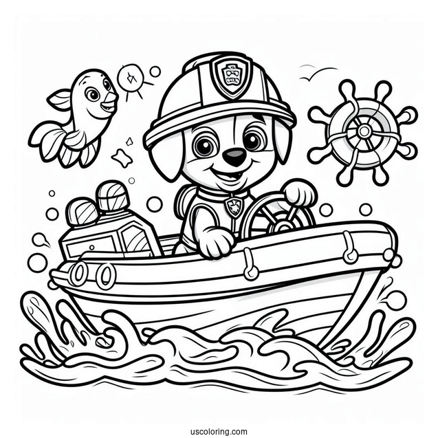 Sea Rescue Paw Patrol Coloring Sheet