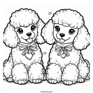 Two Miniature Poodles Smiling