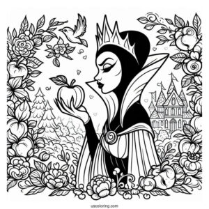 Evil Queen Holding The Poisoned Apple