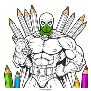 The Hulk Coloring Page Behind Spider Man For Kids