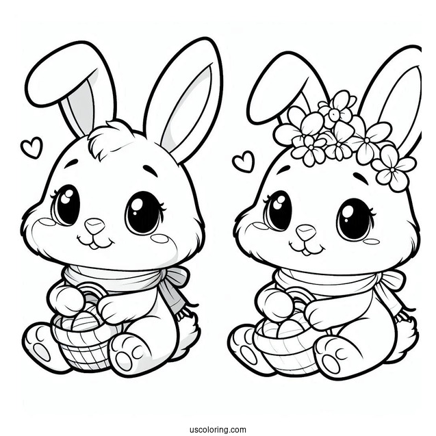 Sunny Bunnies Coloring Page Of Simple Hopper For Kids
