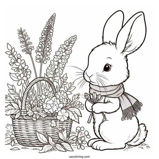 Simple Peter Rabbit Coloring Page For Kids