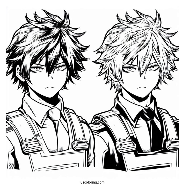 My Hero Academia Coloring Page Of Shouto Todoroki For Kids