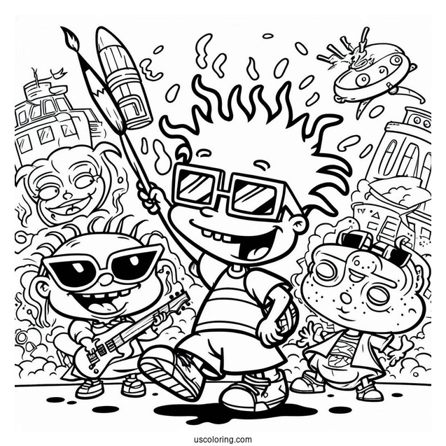 Nickelodeon Coloring Page Of Rugrats