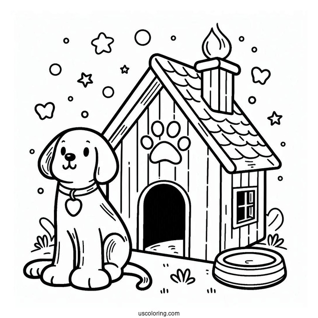 Simple Dog House Outline