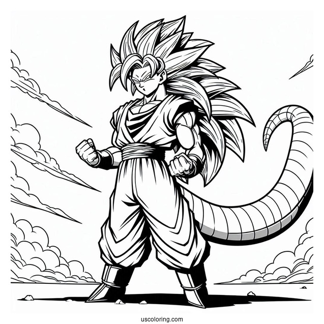 Dabura Standing Strong Dragon Ball Z Coloring Page