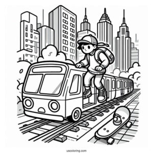 Cute Subway Surfers Coloring Page Amira