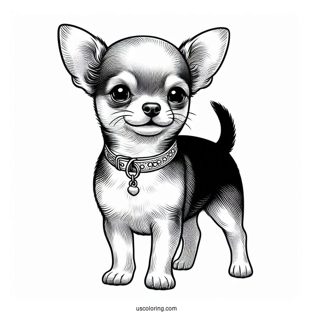 Realistic Chihuahua Coloring Page