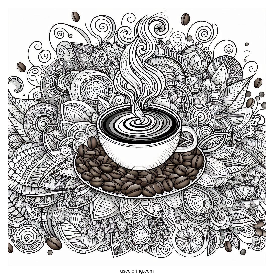 Coffee Coloring Pages Featured Image