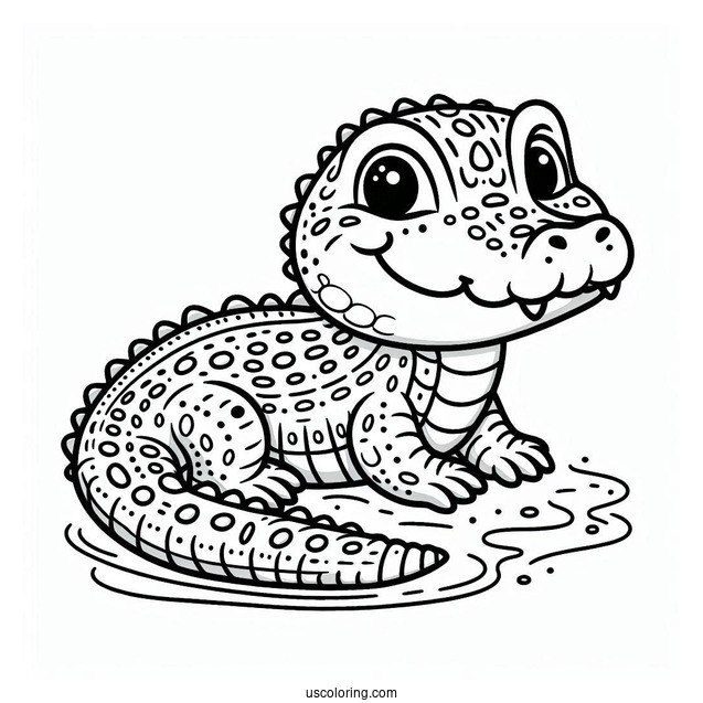 Vector The Crocodile Coloring Page For Kids
