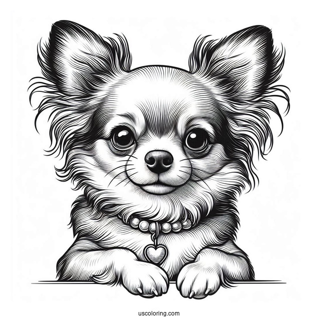 Realistic Chihuahua Coloring Page