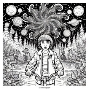Coloring Sheet For Mike Wheeler