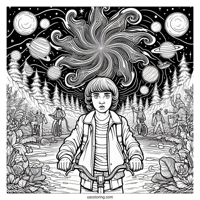 Coloring Sheet For Mike Wheeler