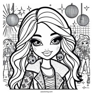 Coloring Page Of Bryce In Disco Club