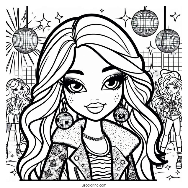 Coloring Page Of Bryce In Disco Club