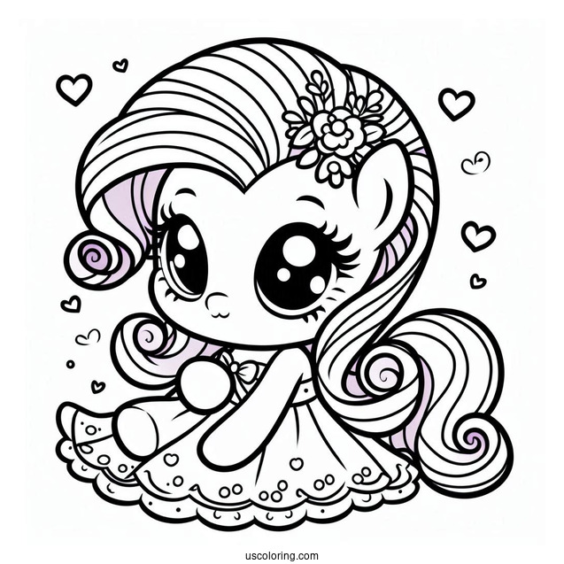Baby Rarity Coloring Page For Kids