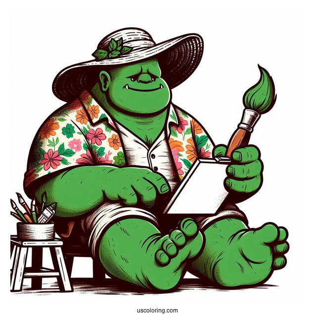 Retro She Hulk Coloring In Page