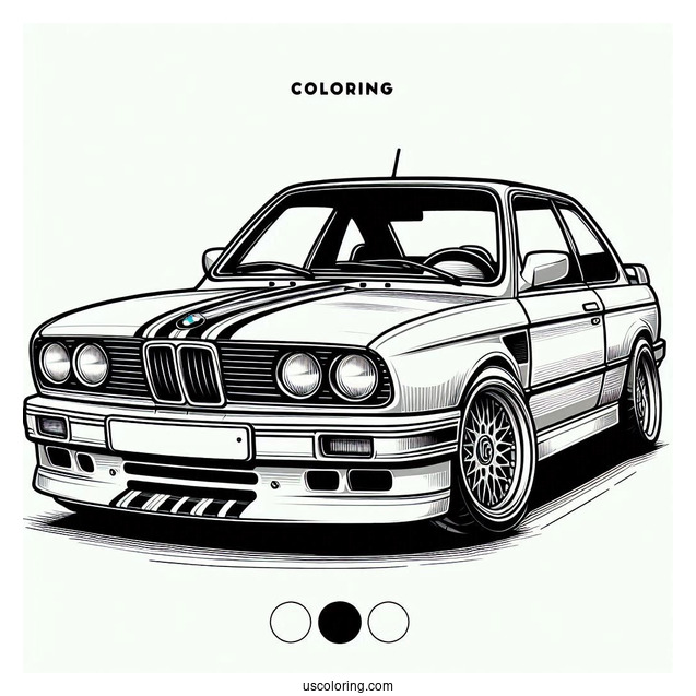 BMW Coloring Page 3.0 CSL Hommage For Kids