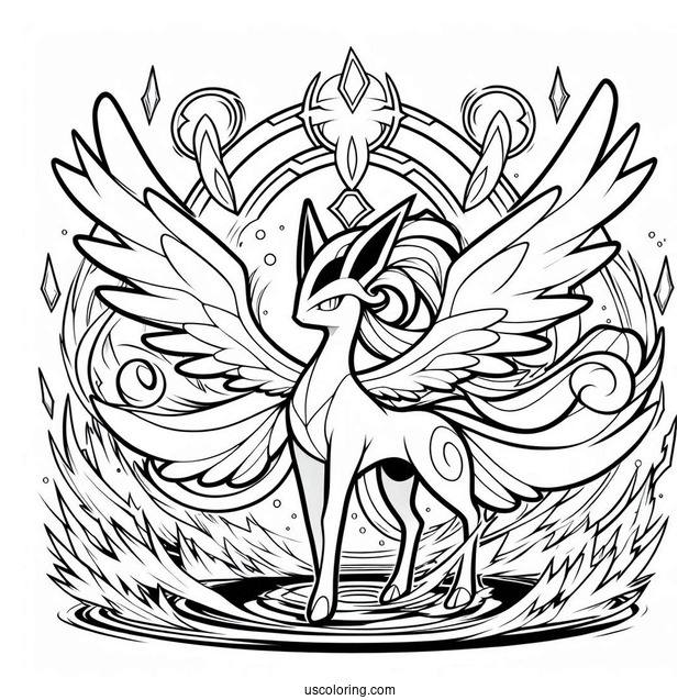Arceus Trinity Charge Coloring Page