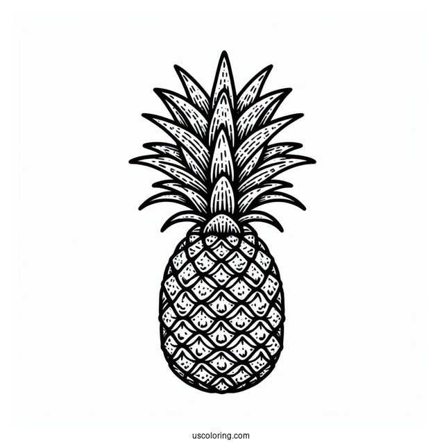 Pineapple Plant Coloring Page