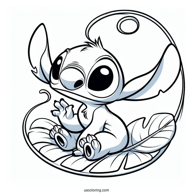 Pleakley Alien Character Coloring Page