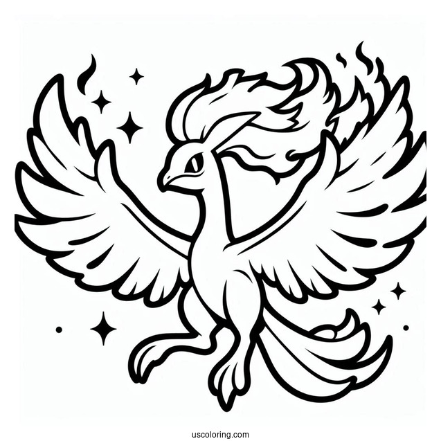 Moltres Pokemon To Color In