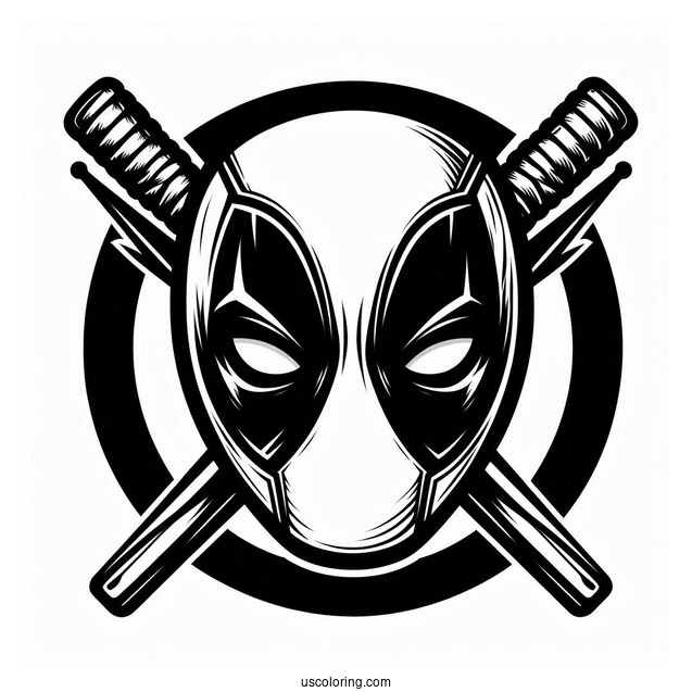 Deadpool Logo Coloring Page